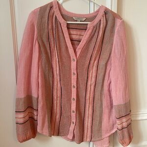 Liverpool Los Angelos Pink Striped Top